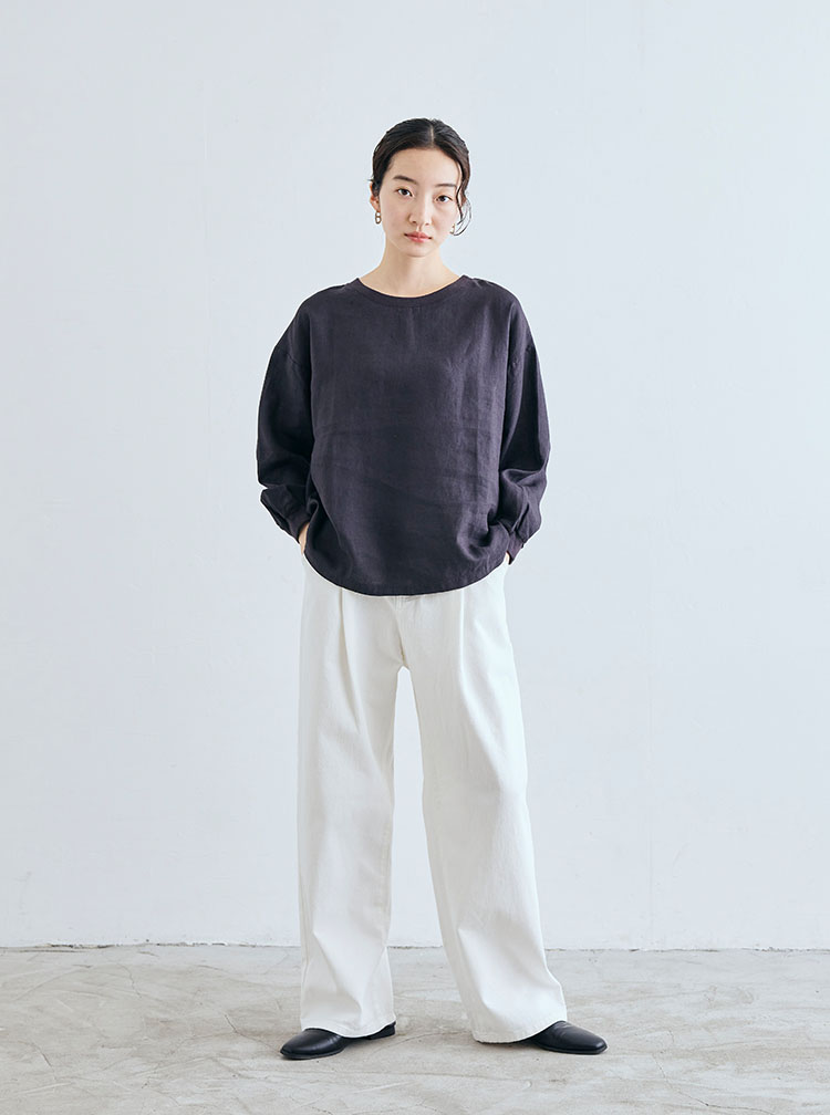 麻布Tシャツ コーディネートイメージ