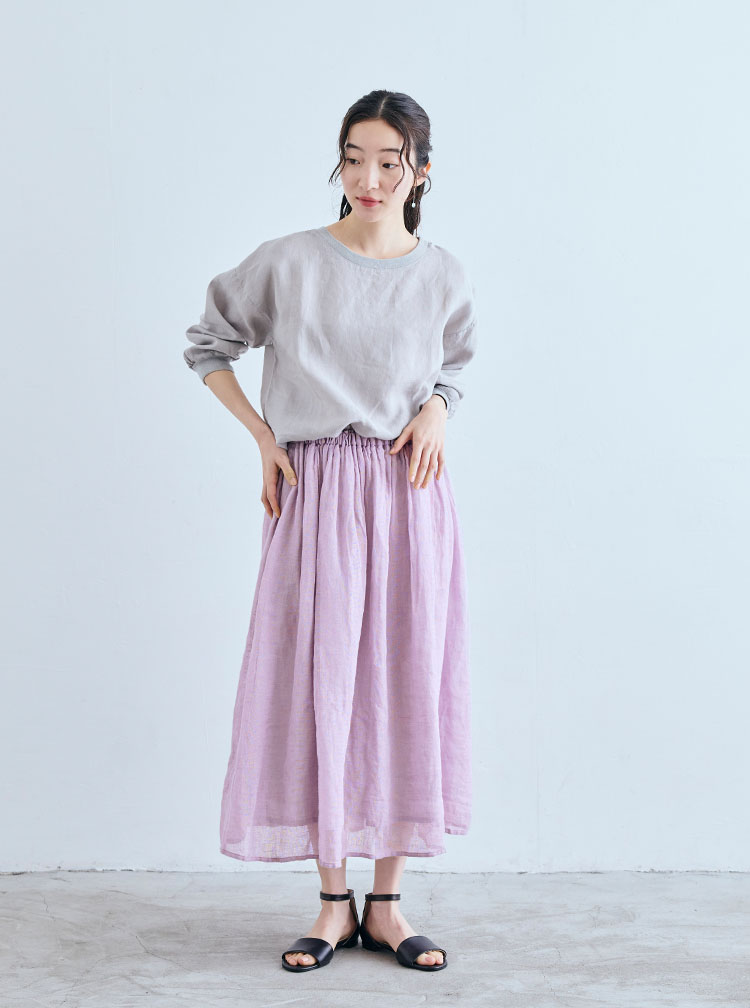 麻布Tシャツ コーディネートイメージ