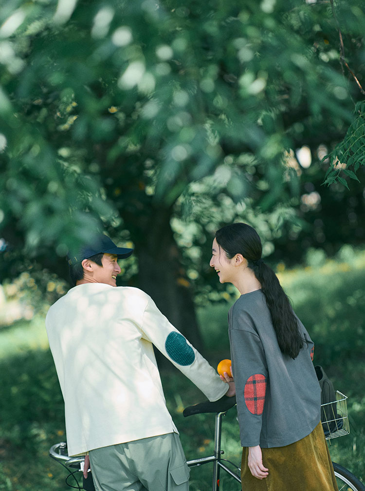 中川政七商店 布ぬのバスクシャツ メンズパイルジャガード　エルボーパッチ　新品 中川政七商店 布ぬのバスクシャツ メンズパイルジャガード