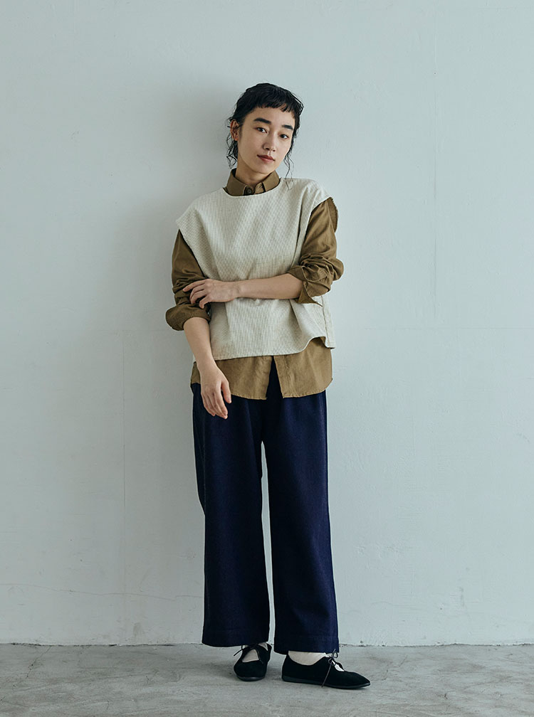 綿麻のコール天 コーディネートイメージ