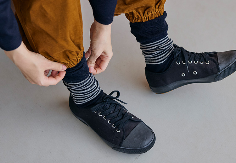 柄ものくつした