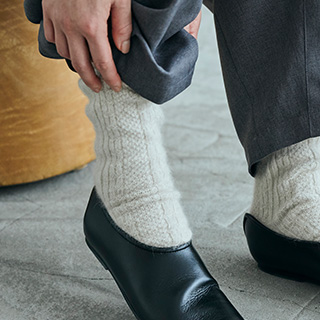 こだわり素材のくつした