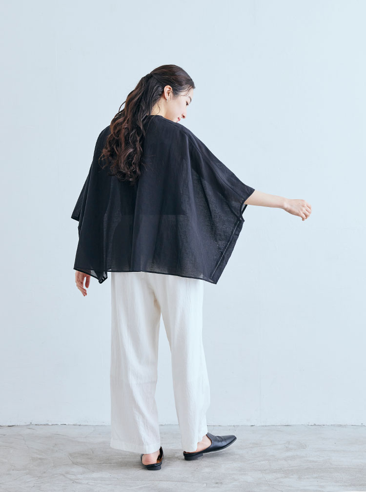 中川政七商店 麻の羽織り 美品 リネン 白 温度調整、体型カバーに 季節の変わり目のカットソー・羽織もの|工芸・暮らし・贈りもの