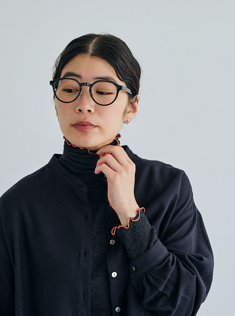 綿麻のコール天　イージーパンツ