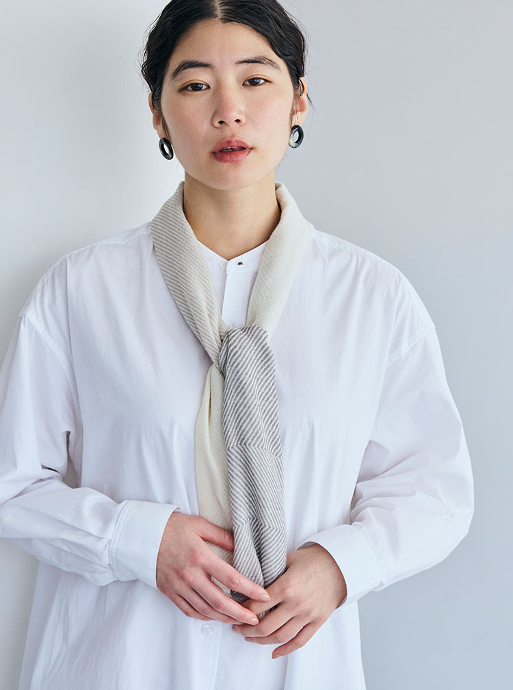 綿麻のコール天　イージーパンツ