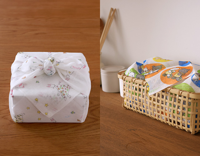 絵本ふきん　花ふきん