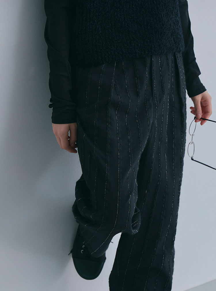 【美品】中川政七商店テーパードパンツ濃紺 冬の定番ボトムス｜工芸・暮らし・贈りもの｜中川政七商店