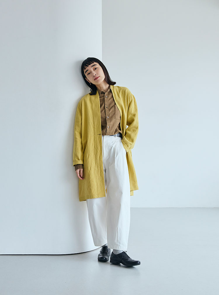 厚手麻コーディネートイメージ