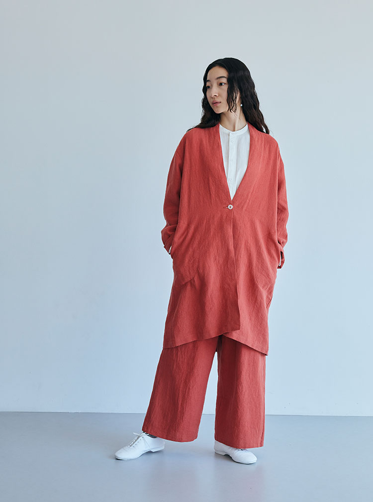 厚手麻コーディネートイメージ