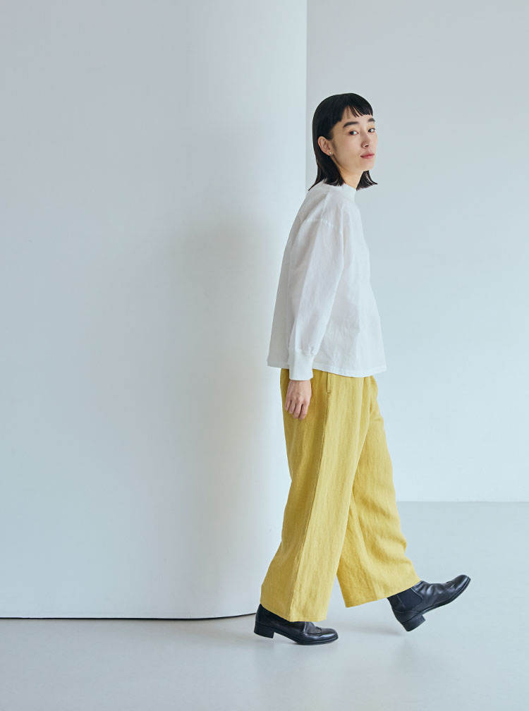 厚手麻コーディネートイメージ