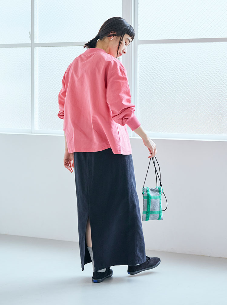 綿麻ハイネック