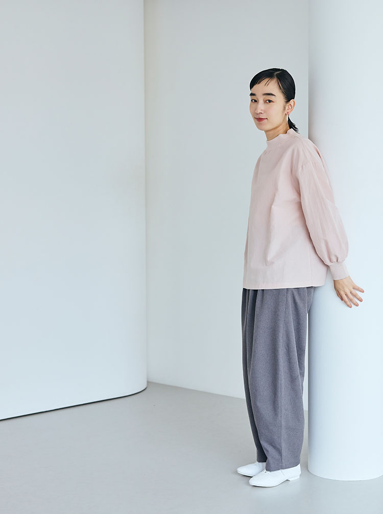 綿麻ハイネック