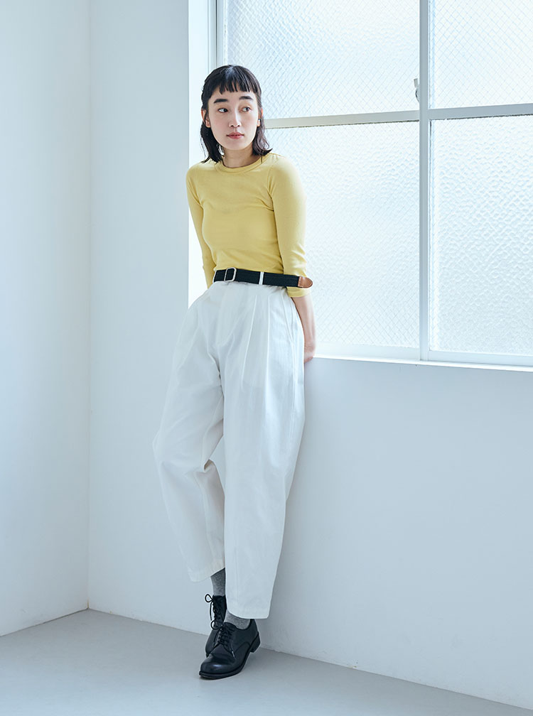 さらさら綿の七分袖プルオーバー