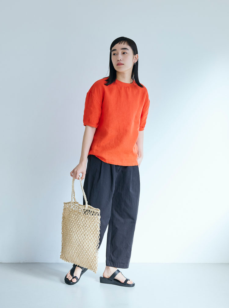 麻布Tシャツ コーディネートイメージ