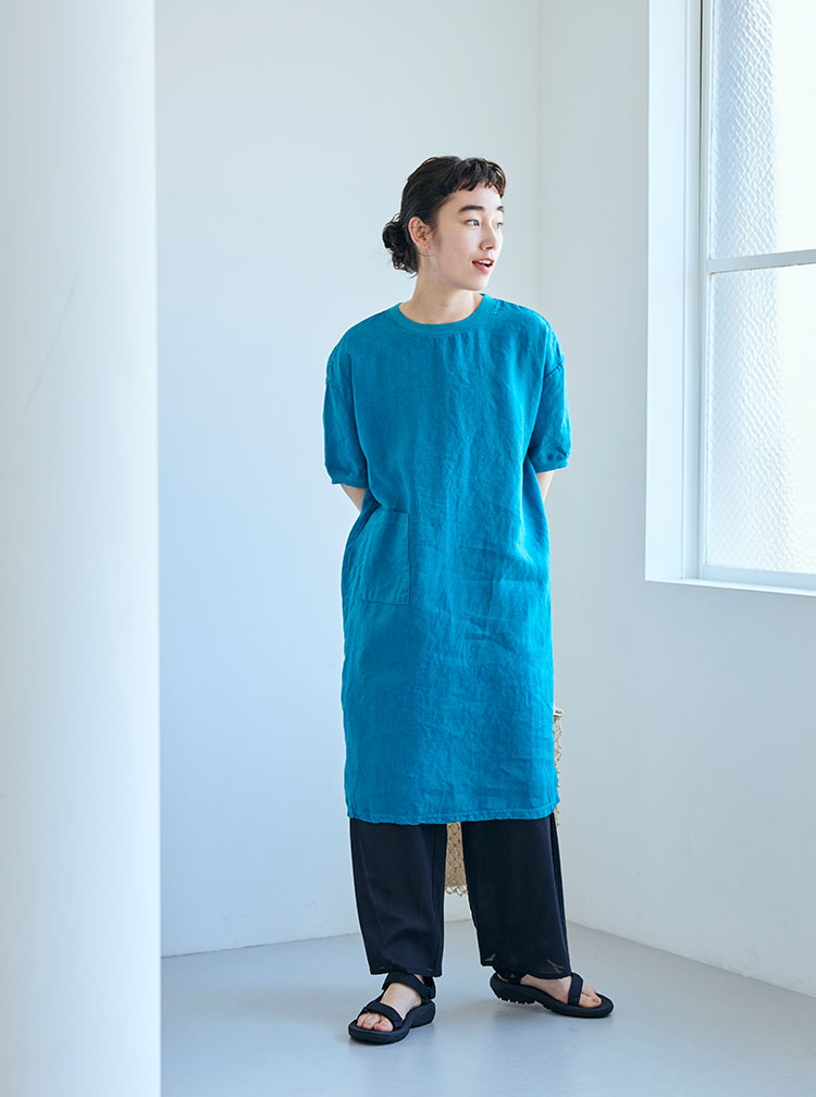 麻布Tシャツ コーディネートイメージ