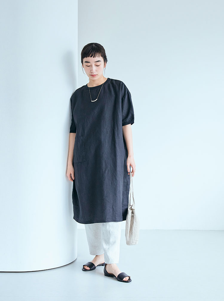 麻布Tシャツ コーディネートイメージ