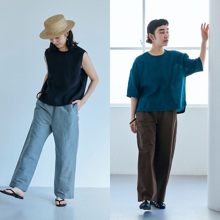 麻布Tシャツワイドとタンクトップが登場