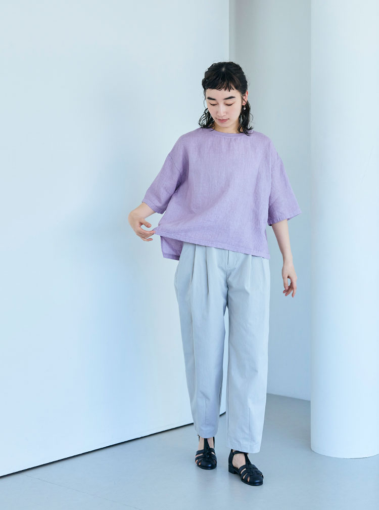 麻布Tシャツ コーディネートイメージ