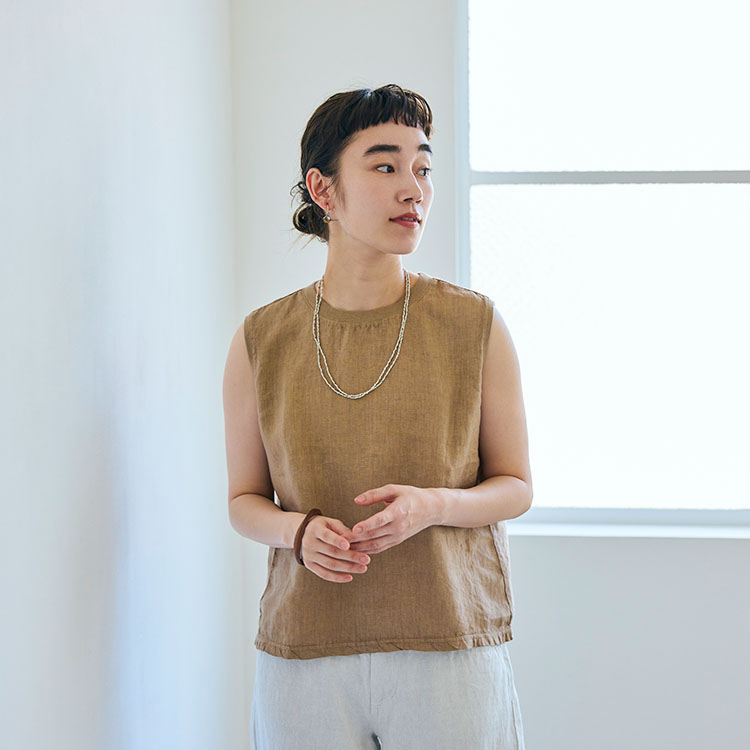 麻布Tシャツ コーディネートイメージ