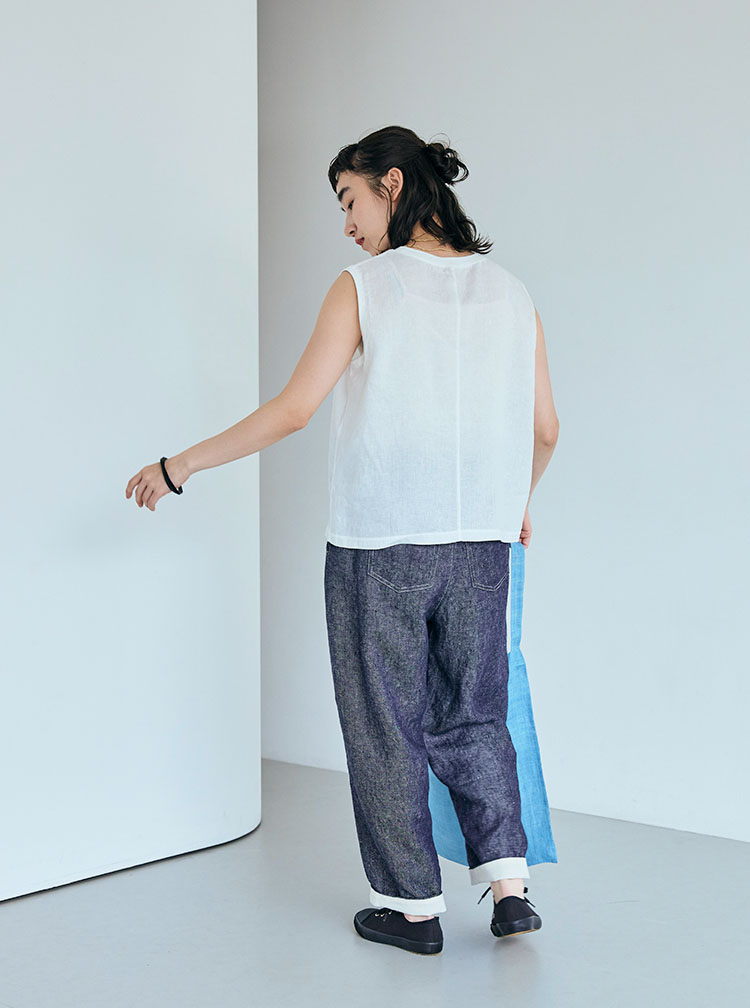 麻布Tシャツ コーディネートイメージ