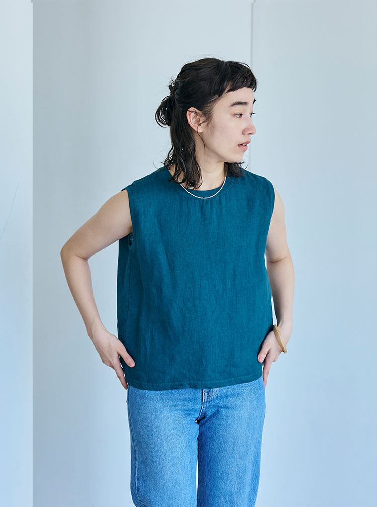 麻布Tシャツ コーディネートイメージ
