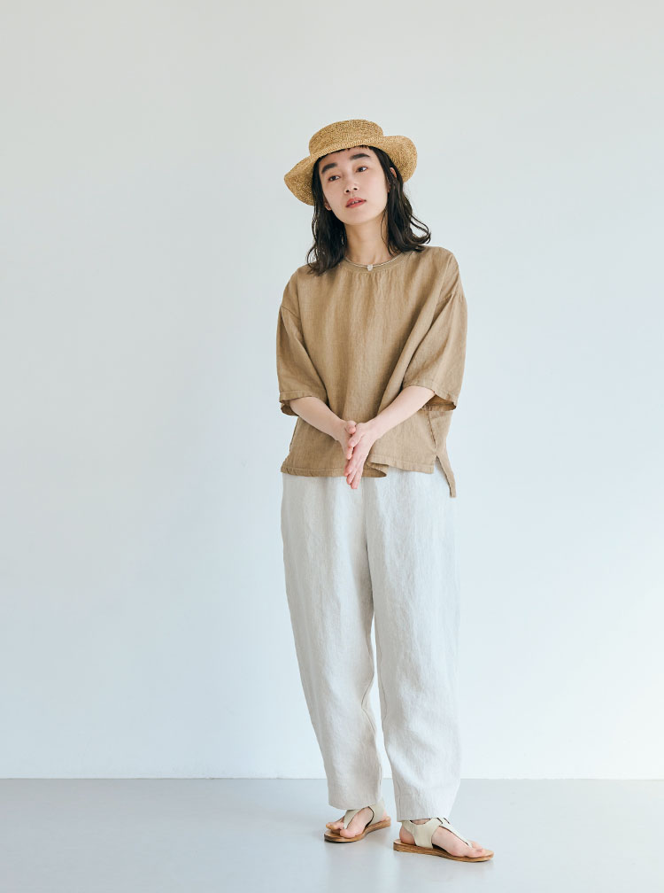 麻布Tシャツ コーディネートイメージ