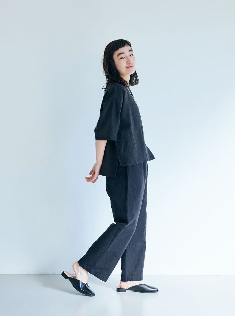 麻布Tシャツ コーディネートイメージ
