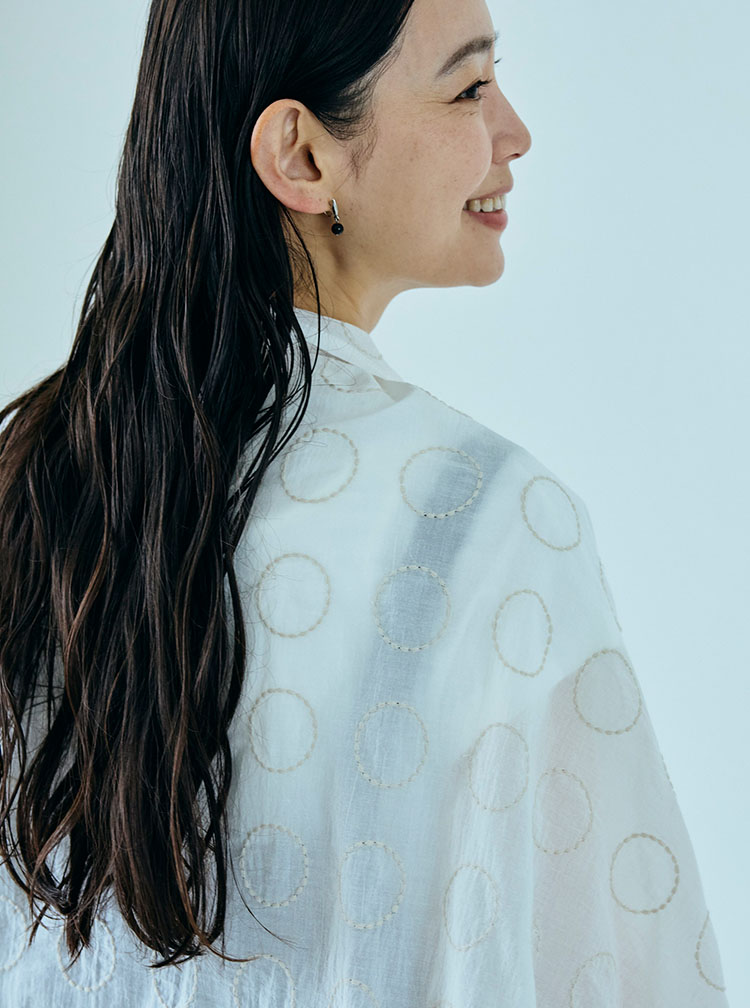 刺繍のボレロ　丸紋