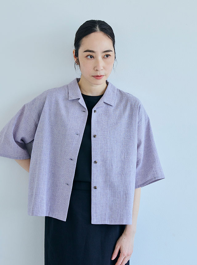 綿麻のちりめん織コーディネートイメージ