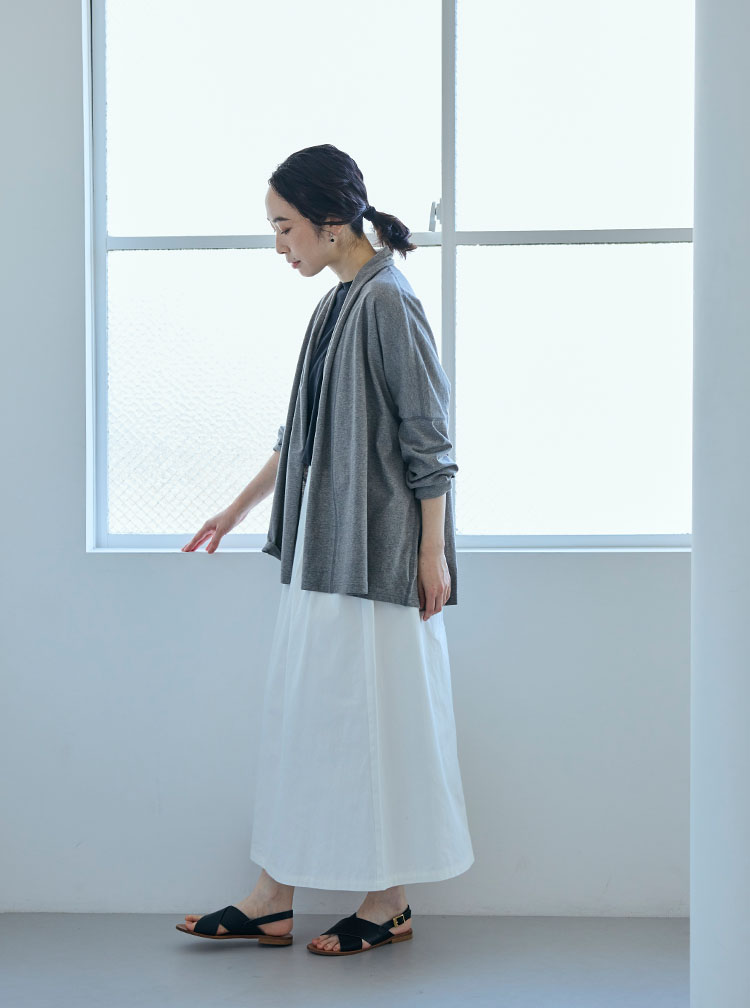 カットソーの羽織