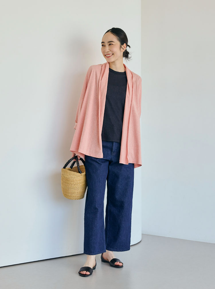 カットソーの羽織