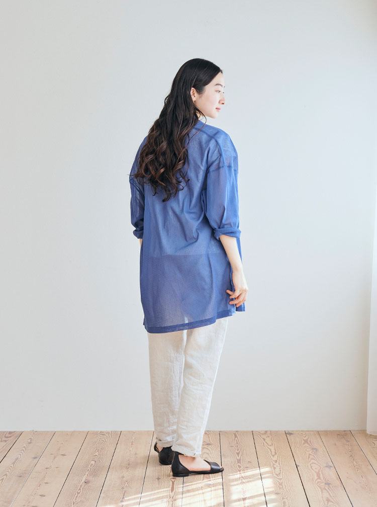 サイズフリーの麻の羽織り