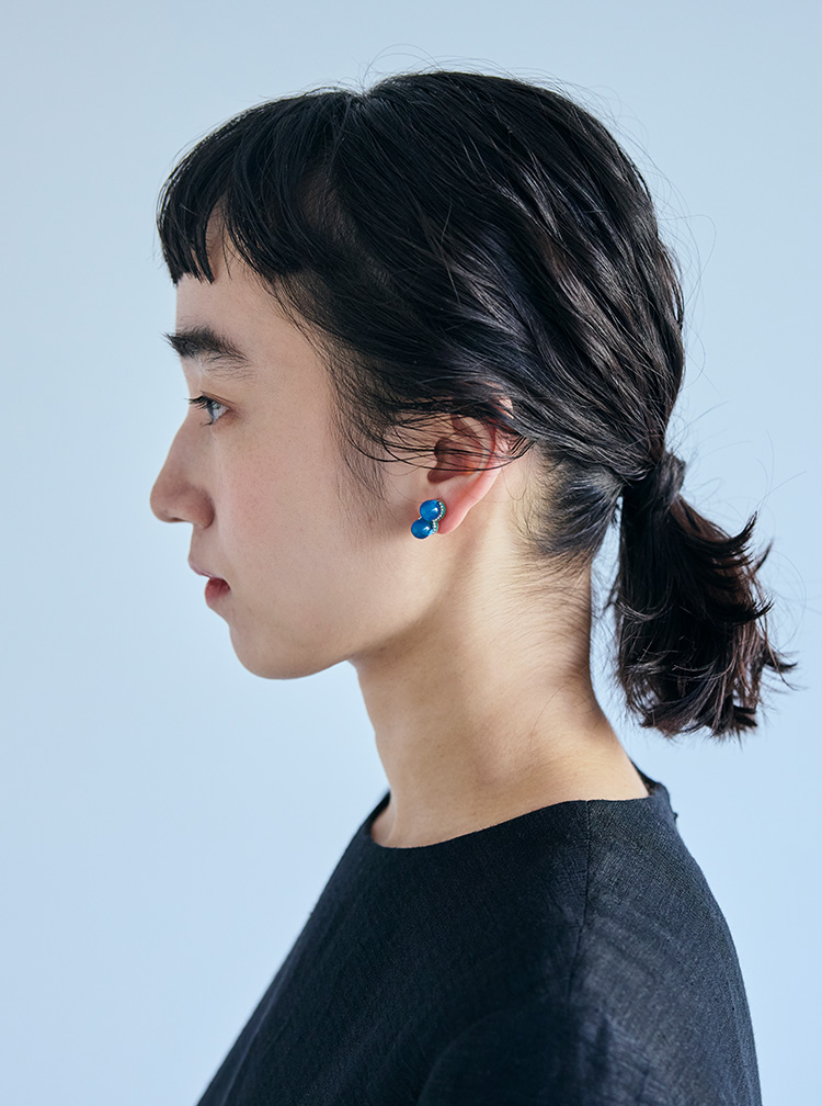 taｍas このごろ/Cobalt イヤリング