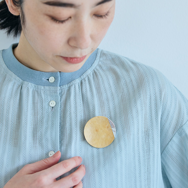 竹の節ブローチ