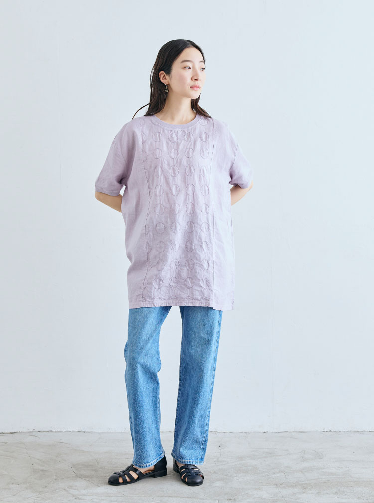 刺繍のボレロ　丸紋