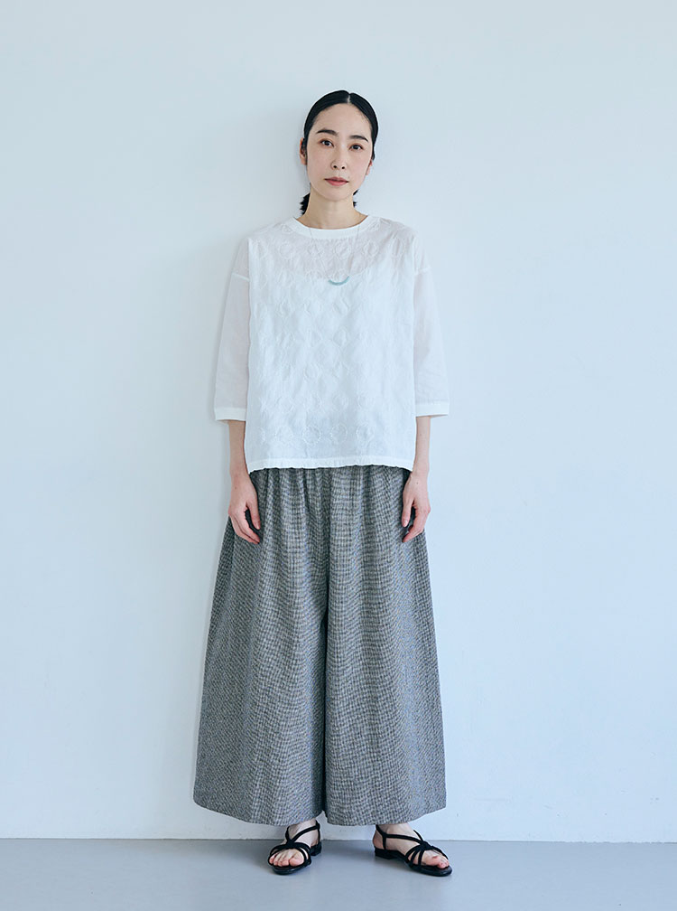 刺繍の七分袖シリーズ