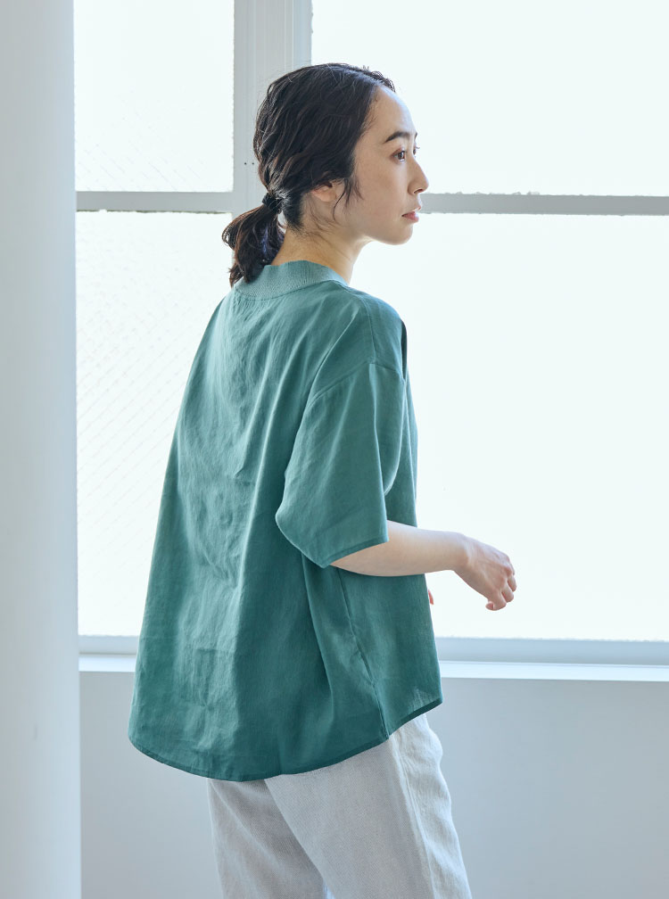 とろみ麻のTシャツ