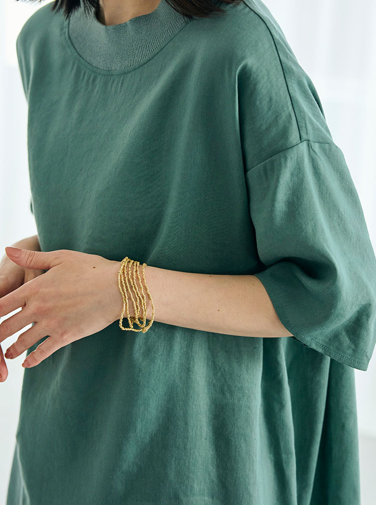 とろみ麻のTシャツ