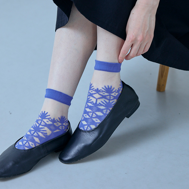 透かし編み靴下