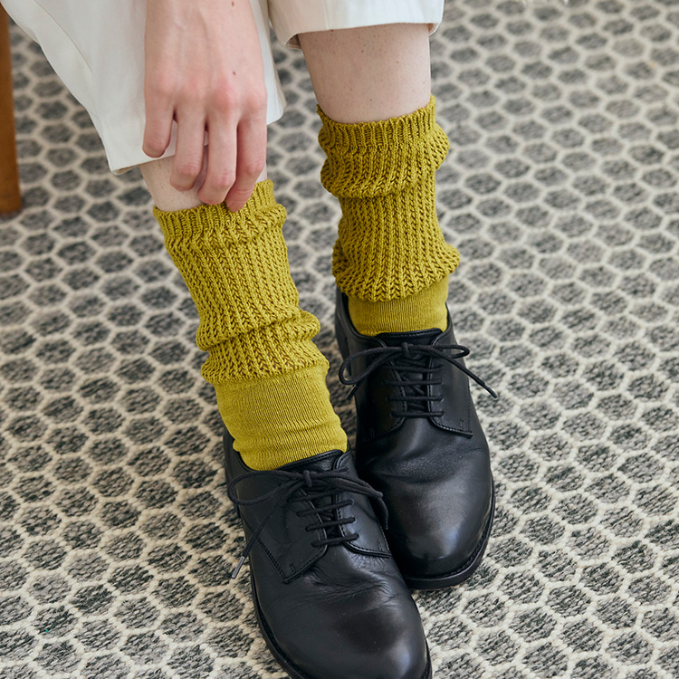 透かし編み靴下