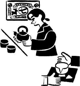 店頭で引き取りのイラスト