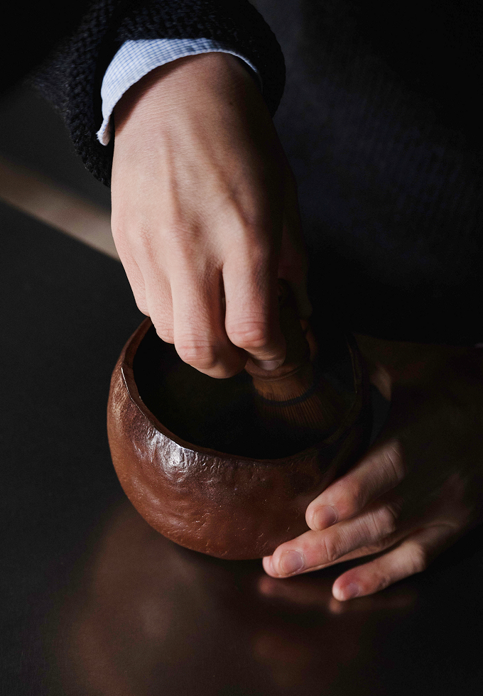 ご自身が石垣島で作られた抹茶碗