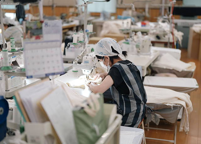 糸魚川の縫製工場