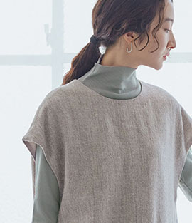 重ね着で楽しむ冬の装い