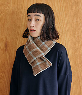 日本布ぬの 中綿マフラー