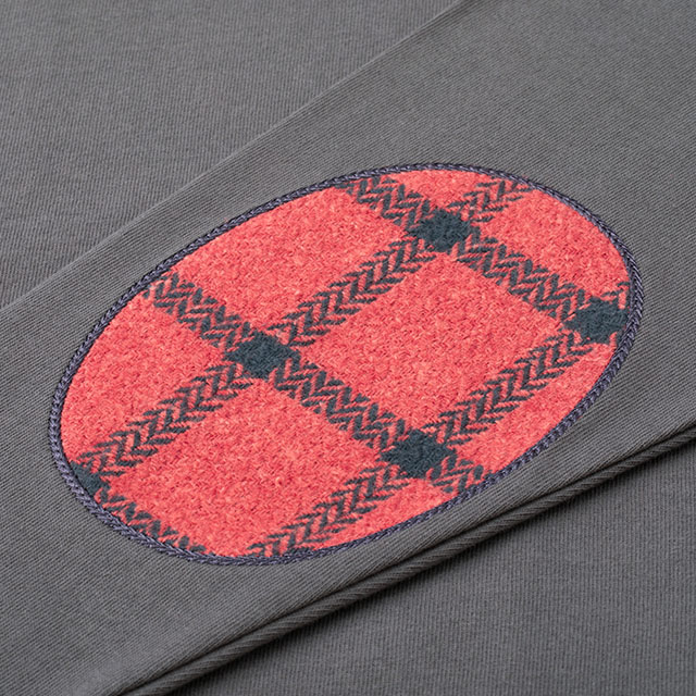 布ぬのバスクシャツ　ネップ糸綾織