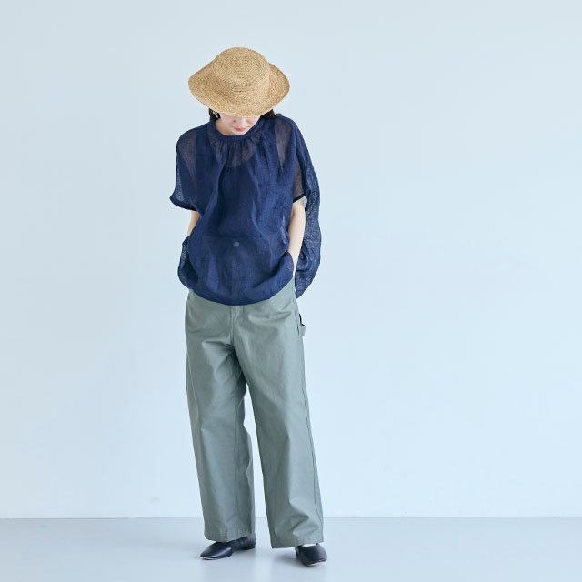 麻のかや織　ブラウス