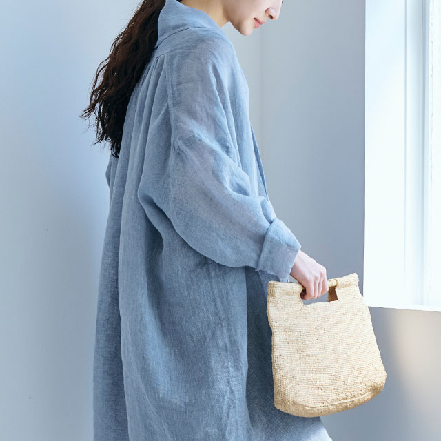 麻のかや織　ローブ