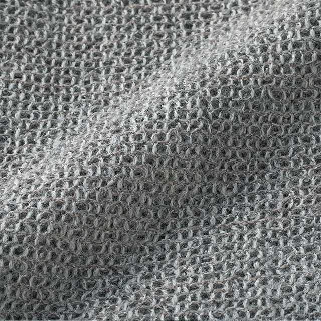 アルパカウールのワッフル織コート