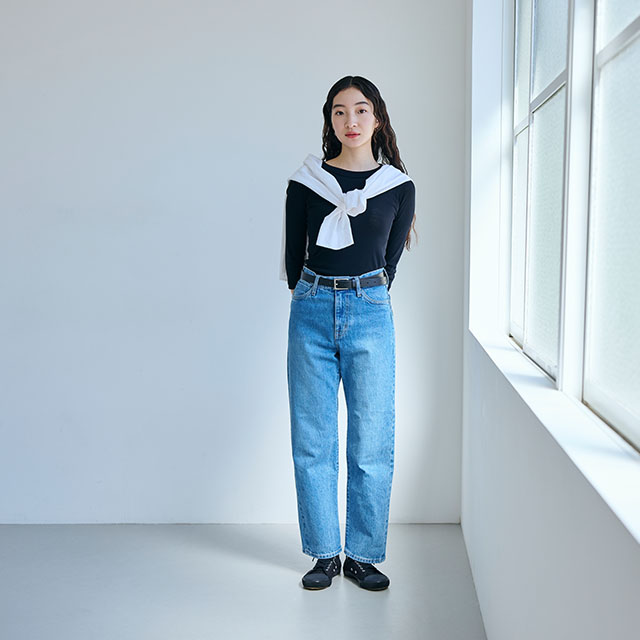 さらさら綿の七分袖プルオーバー